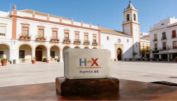 Sistema HUMIX instalado en la pared de una vivienda en Toledo